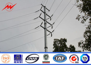 چین 12m Q345 Bitumen Electrical Power Pole , Polygonal Steel Transmission Pole تامین کننده