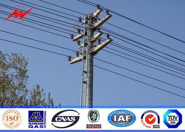 چین Hot dip galvnaized Electric Power Pole 8m height  for 132KV Transmission Line تامین کننده